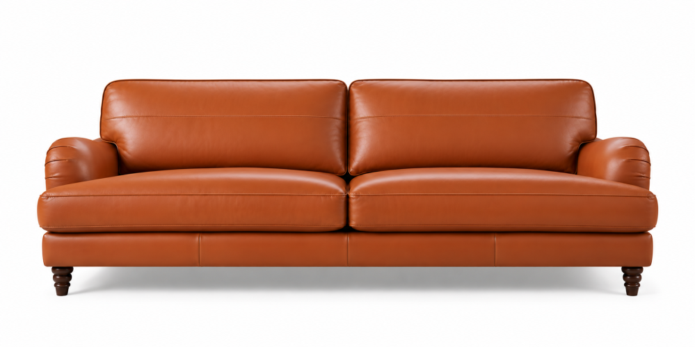 Harmby Leather 4 Seat Sofa