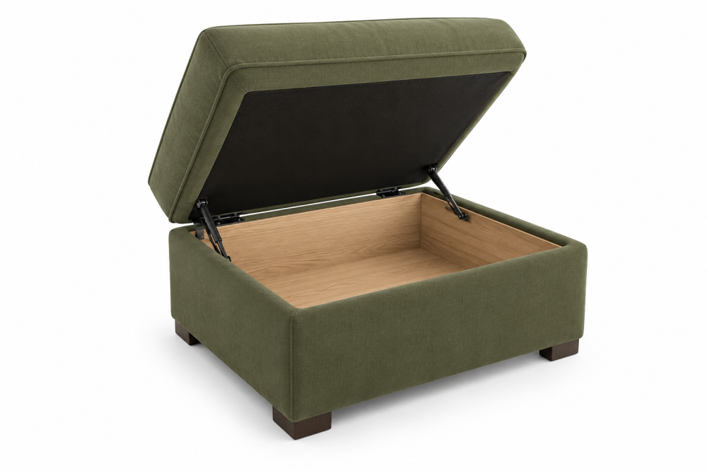 FIley Fabric Chaise End Storage Stool
