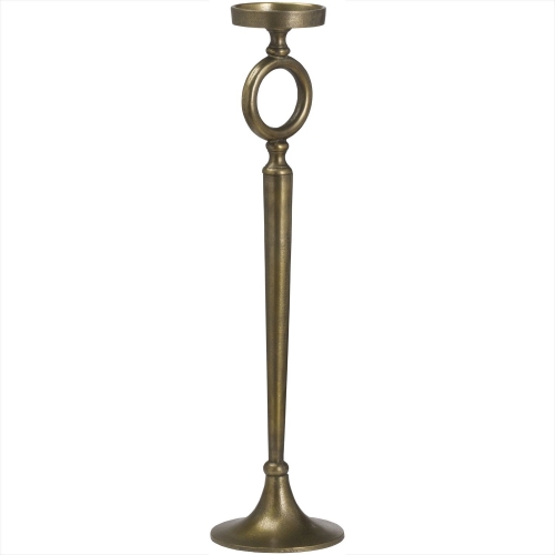 Ohlson Antique Brass Cast Medium Decor Candle Stand