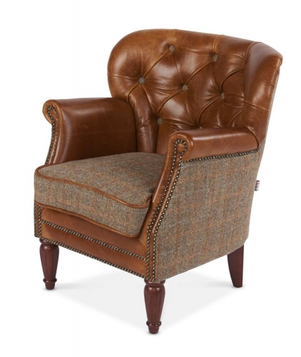 Heritage Monroe Armchair - Gamekeeper & Leather FT