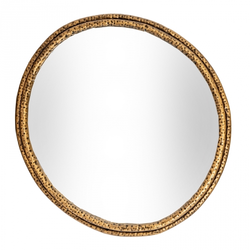 Nahla Large Mirror With Dimpled Frame