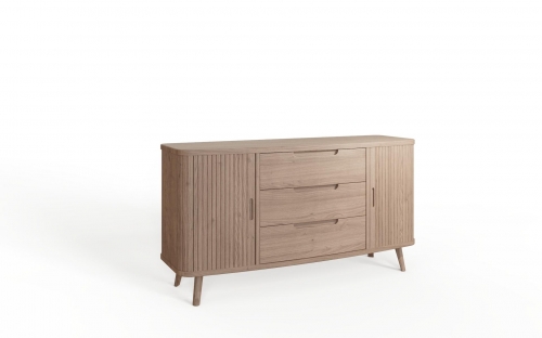 Harewood 3 Drawer Sideboard- Grey 