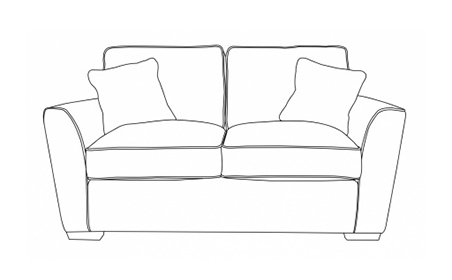 Charleston Deluxe 2 Seat Fabric Sofa