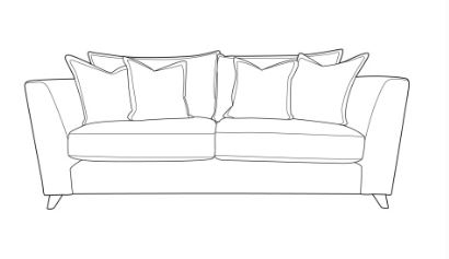 Sinderby Fabric 3 Seat Sofa