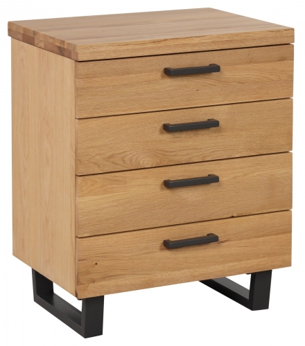 Telford Industrial Oak 4 Drawer Chest