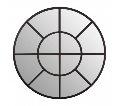 Descartes Round Metal Wall Mirror Black Furniture Traders Of Thirsk Descartes Round Metal Wall Mirror, Lattice Hammered Metal Round Wall Mirror
