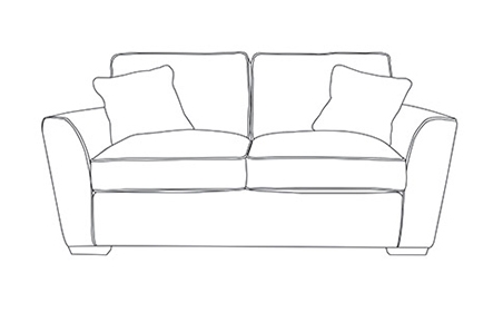 Charleston Deluxe 3 Seat Fabric Sofa