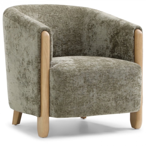 Alice Fabric Accent Chair - Olive