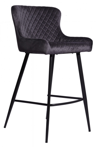 Brimstone Bar Stool - Grey Velvet