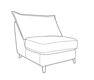 Sinderby Fabric Armless Unit