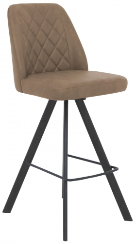 Hamden Industrial Swivel Bar Stool - Taupe