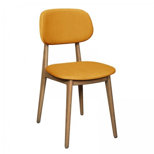 Langton Grey Oiled Dining Chair- Plush Mustard