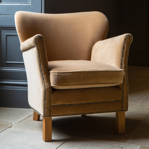 Oscar Tub Chair - Butterscotch Velvet