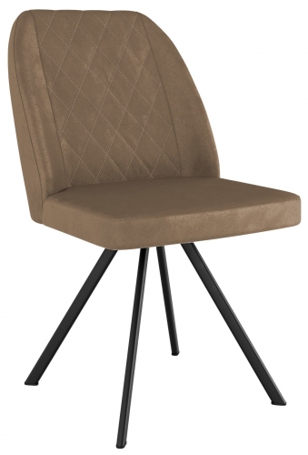 Hamden Industrial Swivel Dining Chair - Taupe