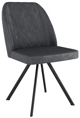 Hamden Industrial Swivel Dining Chair - Grey