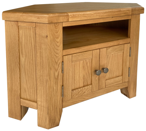 Tanfield Oak Corner Tv Cabinet