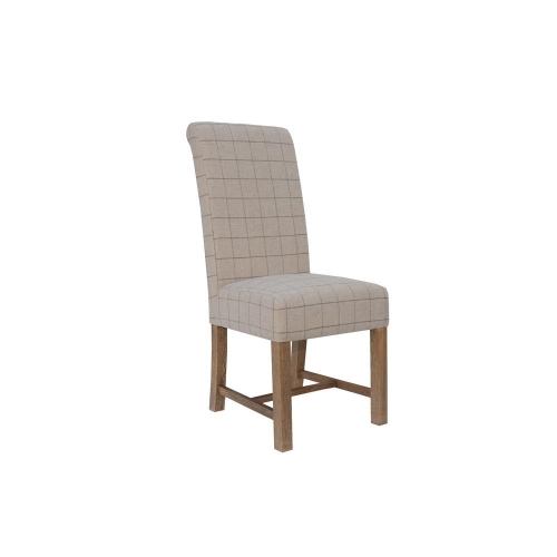 Milby Fabric Dining Chair- Natural Check