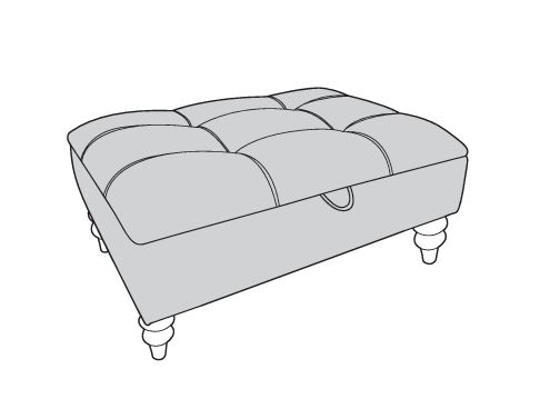 Helmsley Fabric Storage Stool