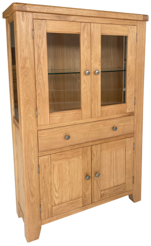Tanfield Oak Display Cabinet