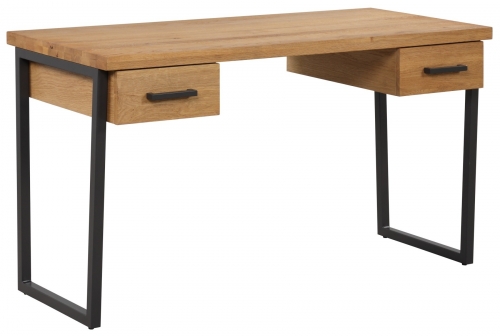 Telford Industrial Oak Drawered Desk