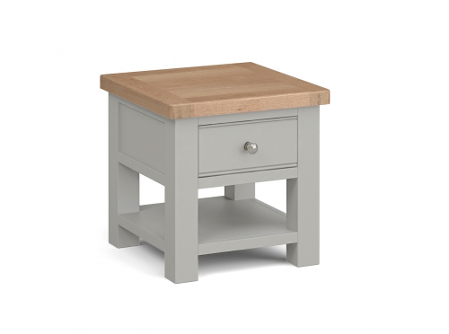 Manhattan Industrial Lamp Table Harrington Side Table Light Grey | Side