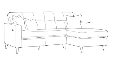 Kirkham Fabric Chaise Sofa - Recliner