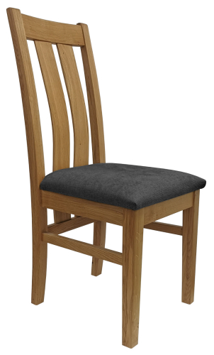 Tanfield Oak Dining Chair - Dark Grey