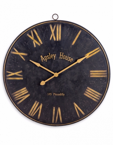 Black and Gold Iron Wall Clock