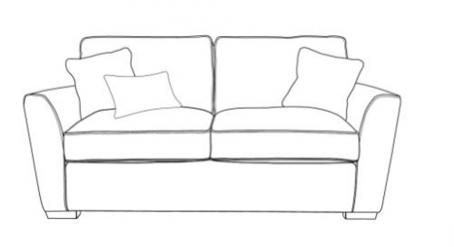 FIley Fabric 3 Seat Sofa