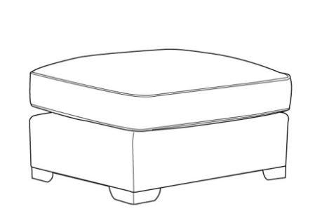 Filey Fabric Chaise End Stool