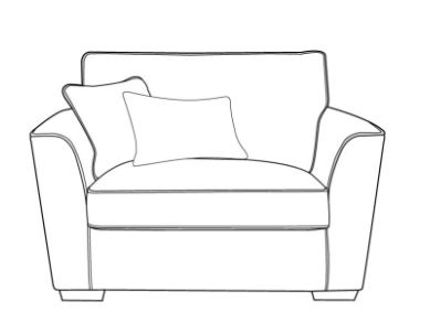 Filey Fabric Love Chair