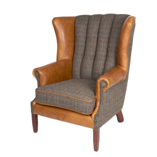 Heritage Kennedy Armchair - Uist Night & Leather FT