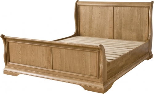 Rochelle French Oak 3'0 Single Sleigh Bed