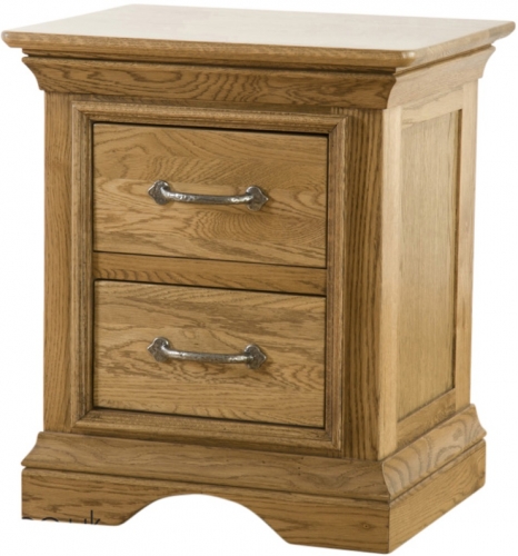 Rochelle French Oak 2 Drawer Bedside