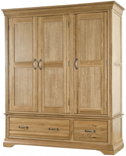 Rochelle French Oak Triple Wardrobe 