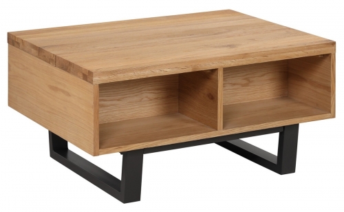 Telford Industrial Oak Storage Coffee Table