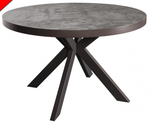 Telford Industrial Stone Effect 120cm Round Dining table