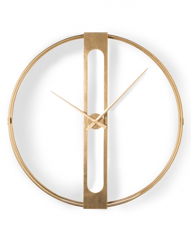 Large Round Gold Frame Clock