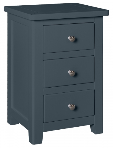 Hereford Blue 3 Drawer Bedside