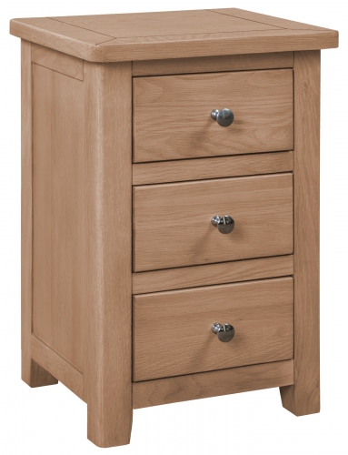 Hereford Oak 3 Drawer Bedside