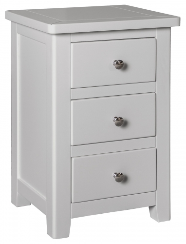 Hereford Grey 3 Drawer Bedside Cabinet