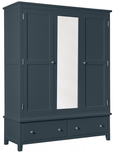 Hereford Blue Triple Wardrobe