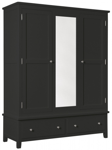 Hereford Charcoal Triple Wardrobe