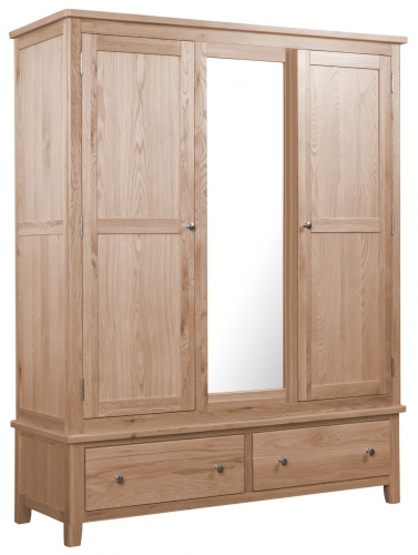 Hereford Oak Triple Wardrobe