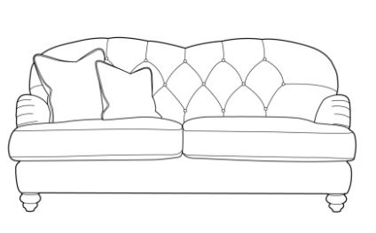 Howarth Fabric 2 Seat Sofa