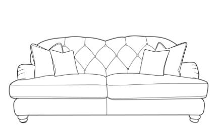 Howarth Fabric 3 Seat Sofa
