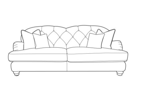 Howarth Fabric 4 Seat Sofa