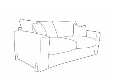 Hudson Fabric 3 Seat Sofa