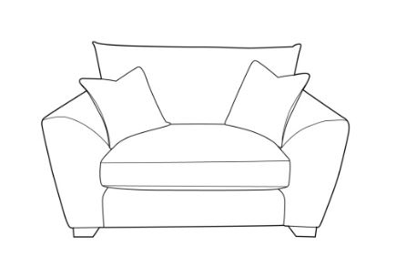 Huby Fabric Love Chair