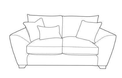 Huby Fabric 2 Seat Sofa